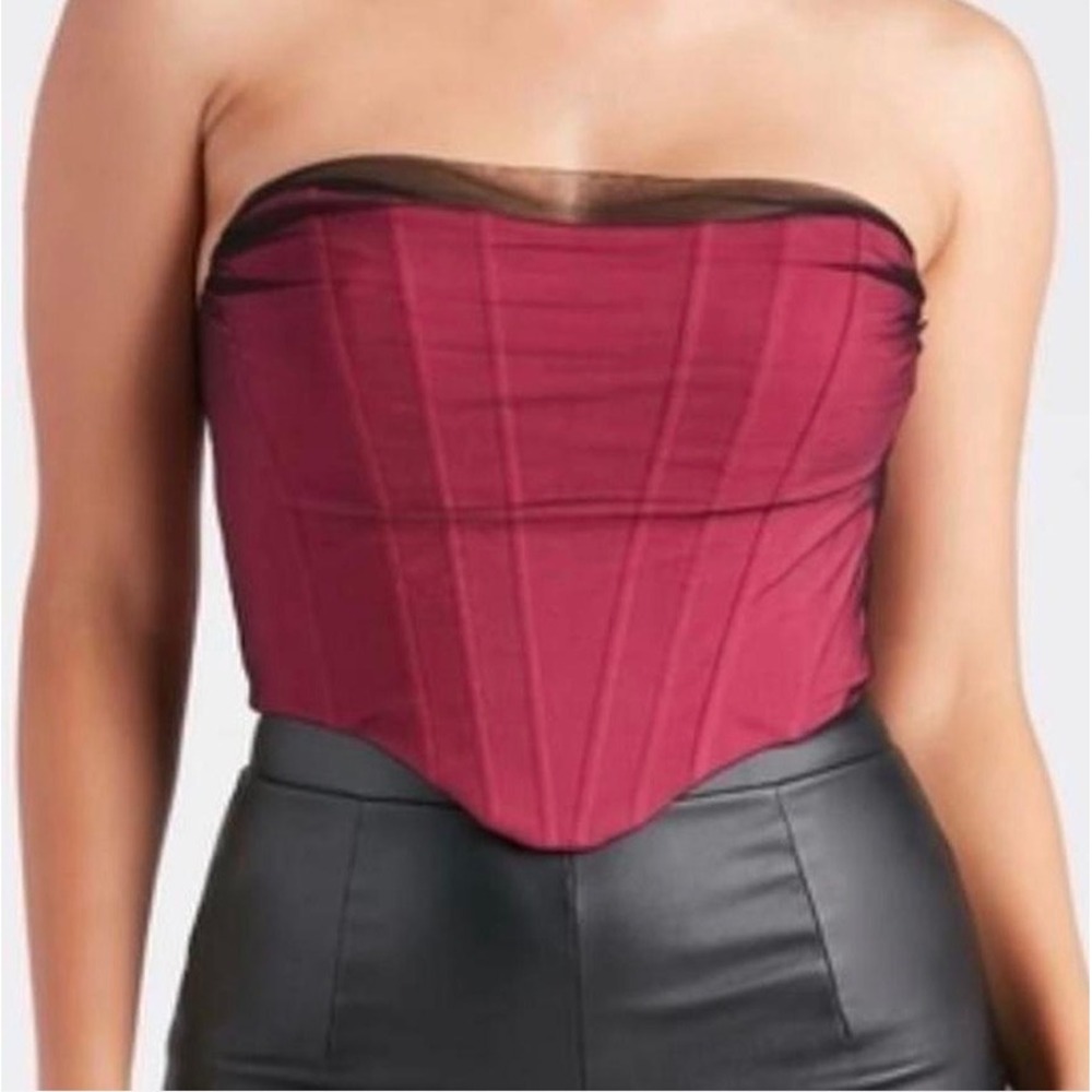 Windsor Pink Mesh Corset Top XS